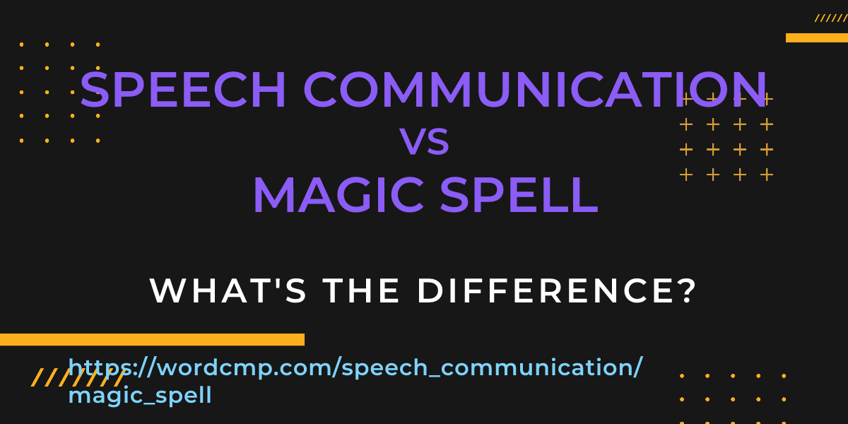 Difference between speech communication and magic spell