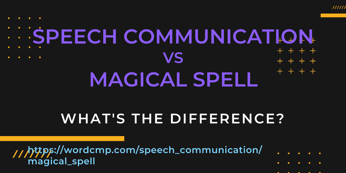 Difference between speech communication and magical spell