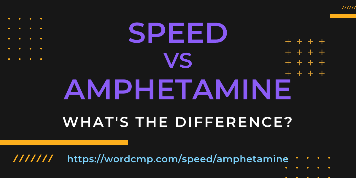 Difference between speed and amphetamine