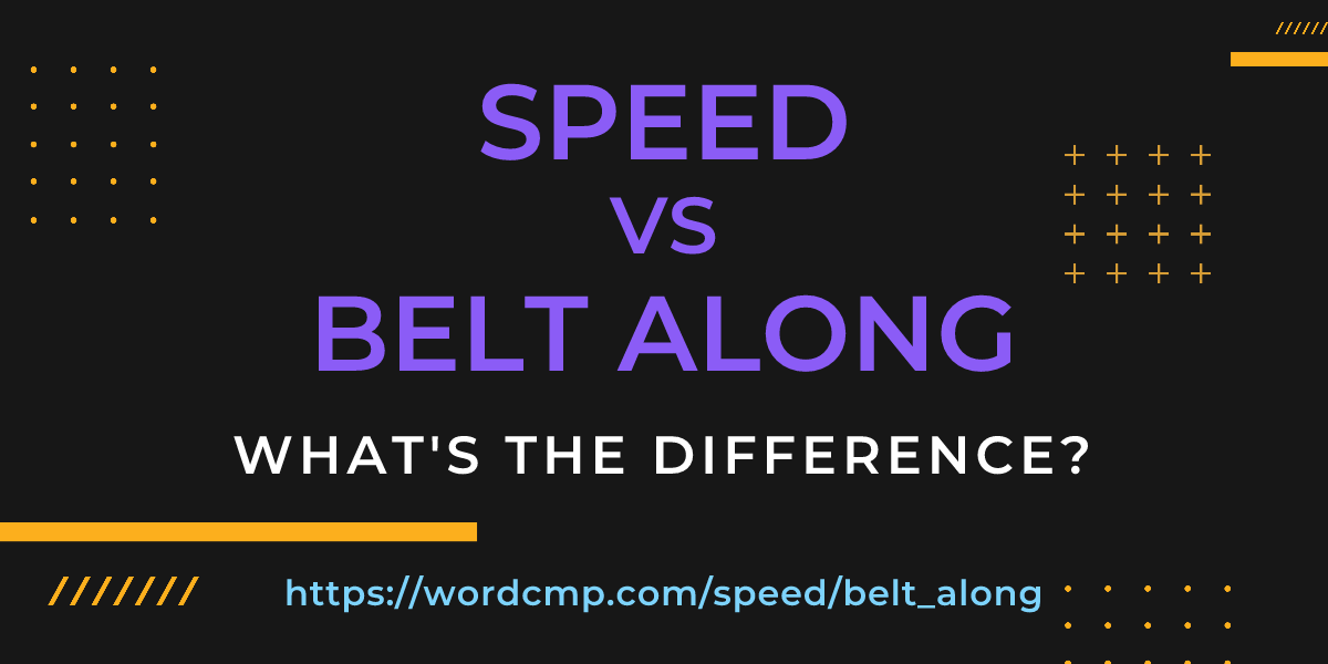 Difference between speed and belt along