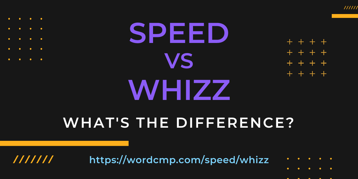 Difference between speed and whizz