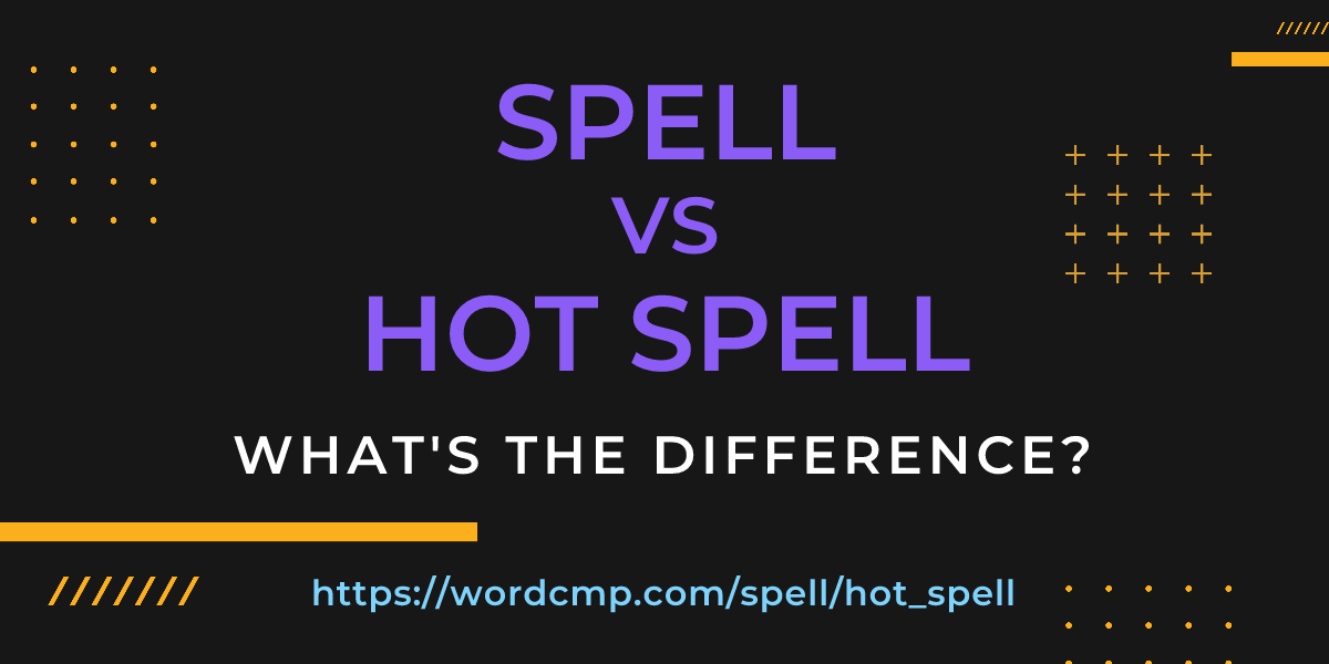 Difference between spell and hot spell