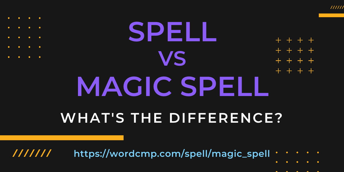 Difference between spell and magic spell