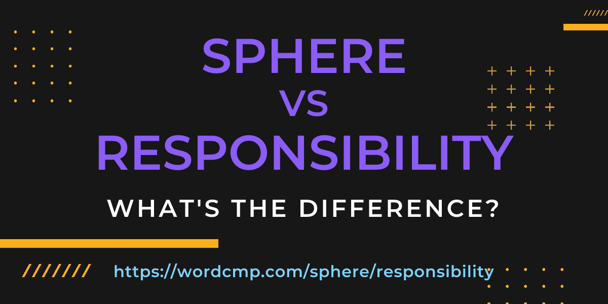 Difference between sphere and responsibility