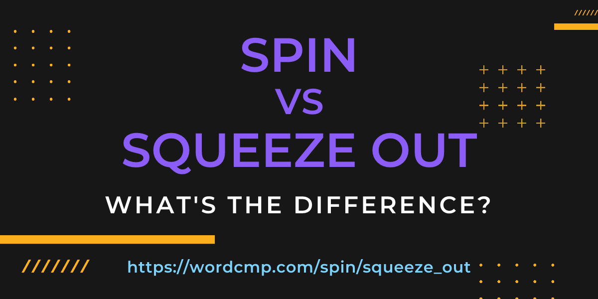 Difference between spin and squeeze out