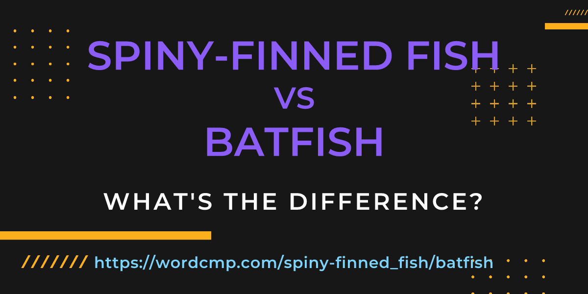 Difference between spiny-finned fish and batfish