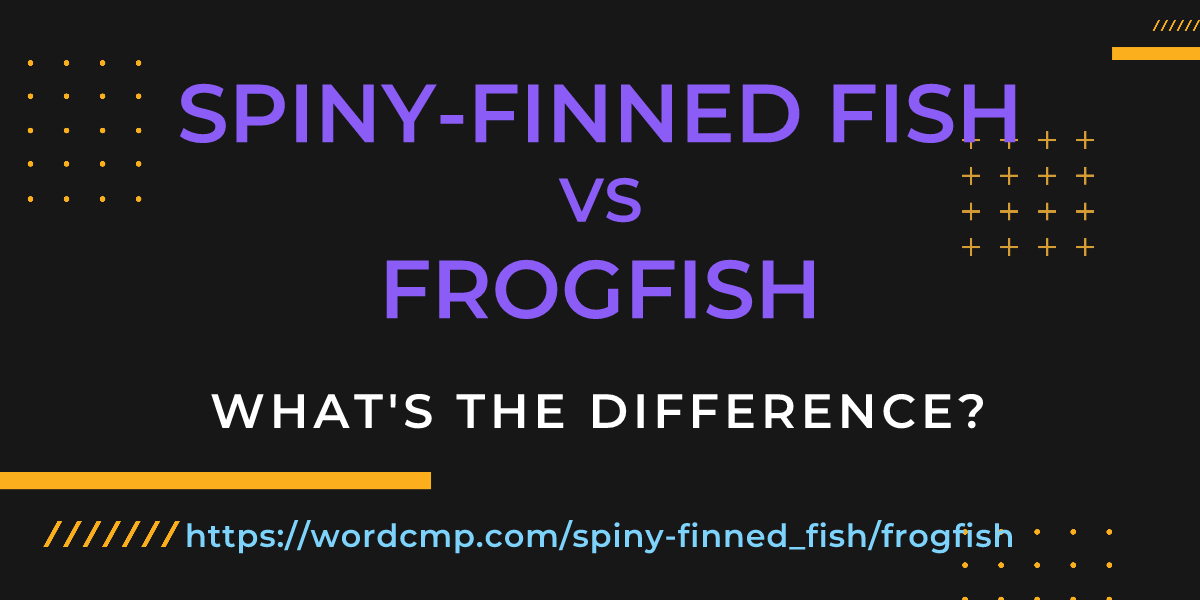 Difference between spiny-finned fish and frogfish