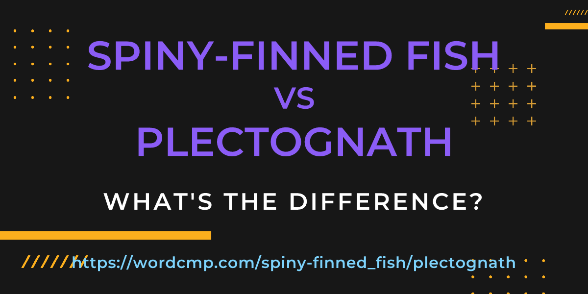Difference between spiny-finned fish and plectognath