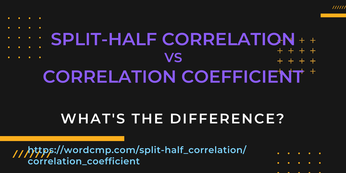 Difference between split-half correlation and correlation coefficient