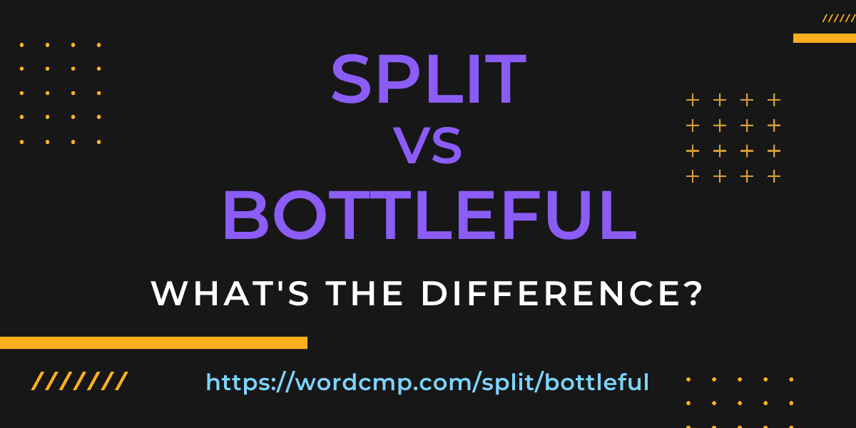Difference between split and bottleful