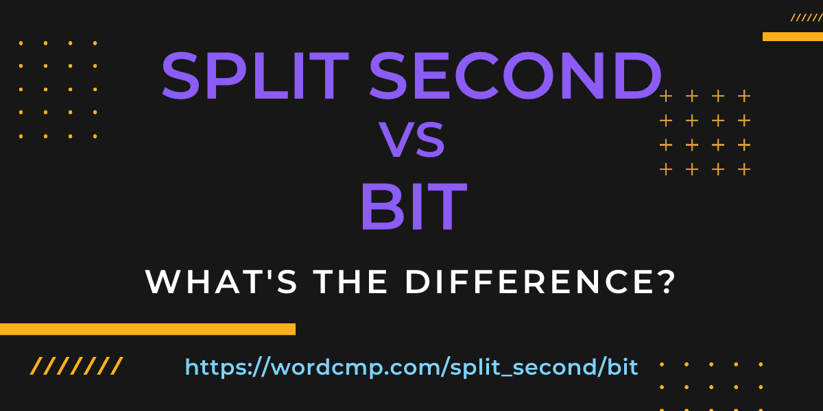 Difference between split second and bit