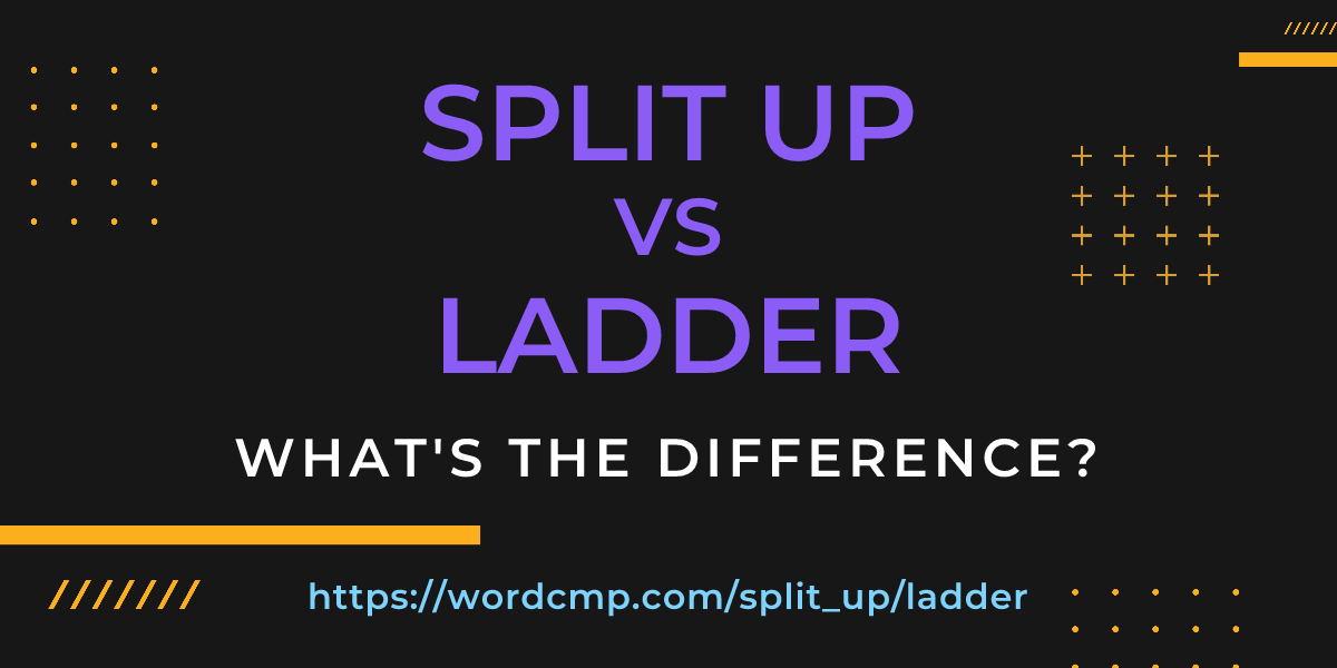 Difference between split up and ladder