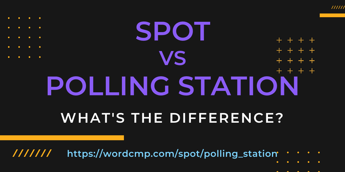 Difference between spot and polling station