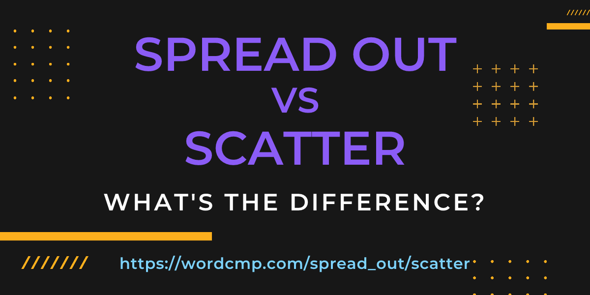 Difference between spread out and scatter
