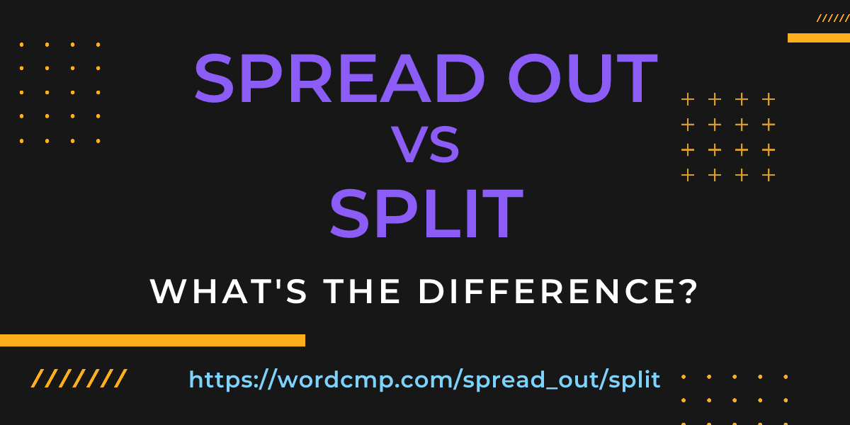 Difference between spread out and split