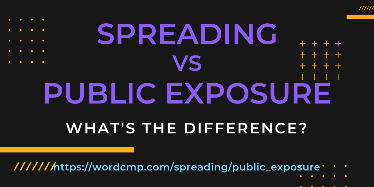 Difference between spreading and public exposure