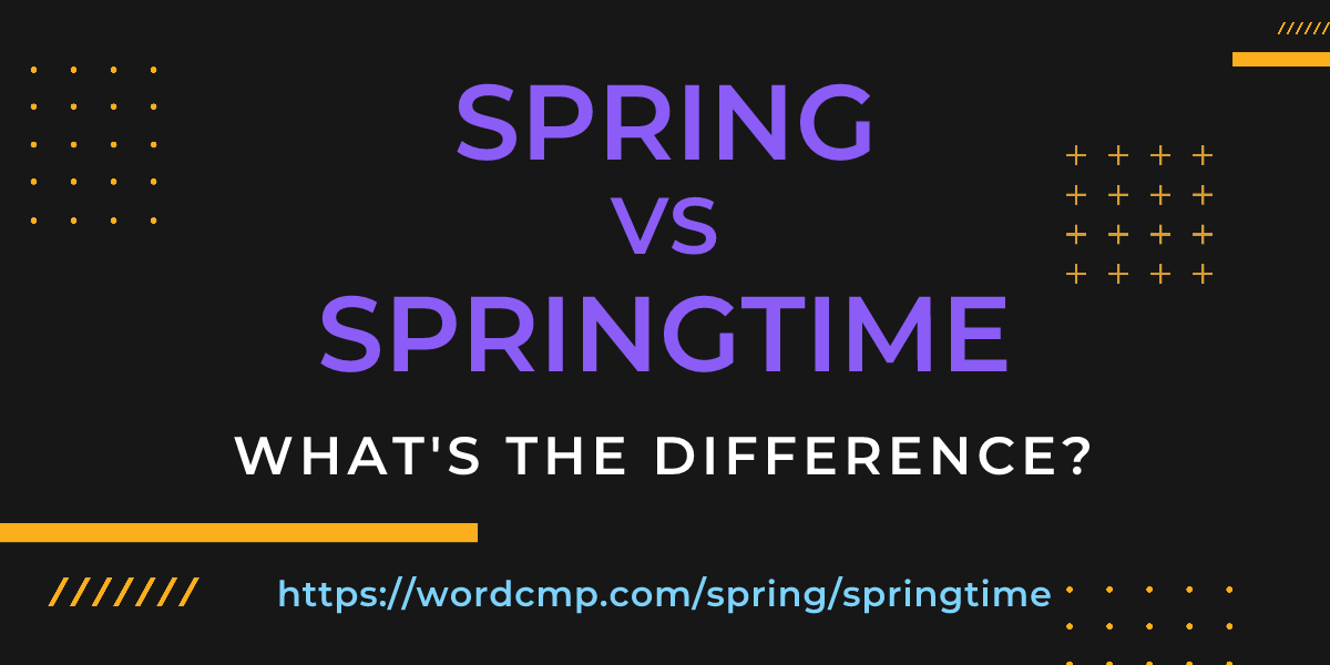 Difference between spring and springtime