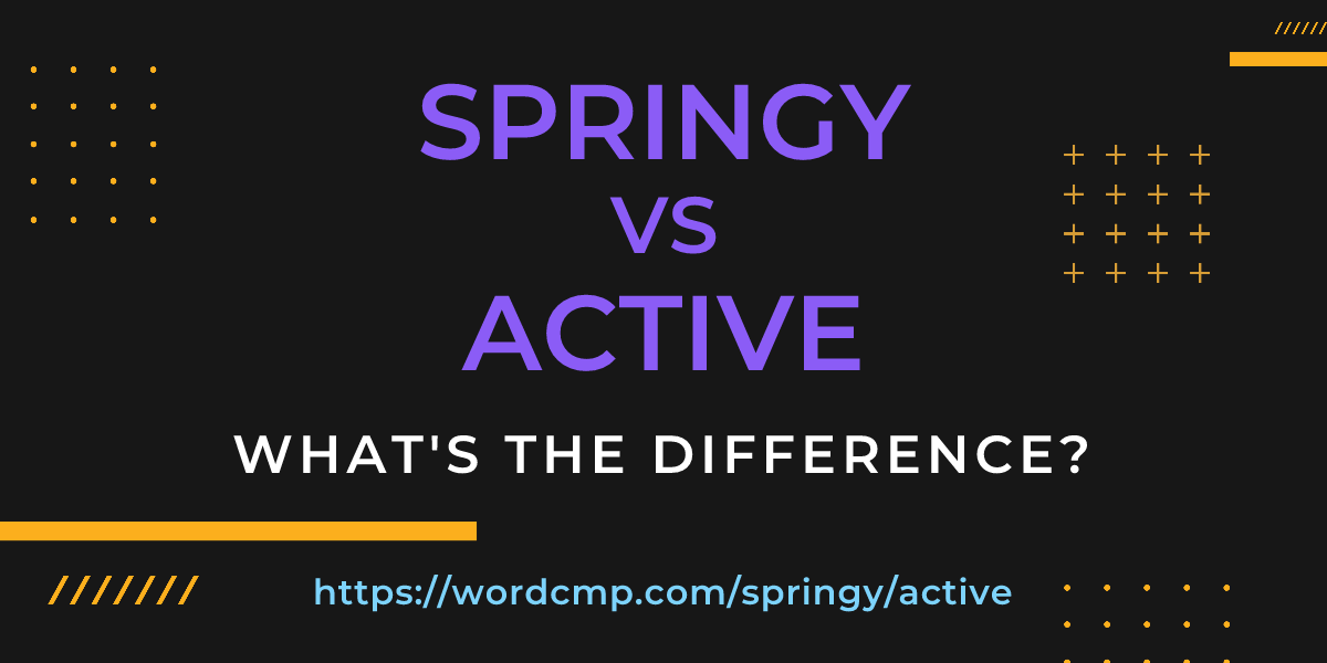 Difference between springy and active