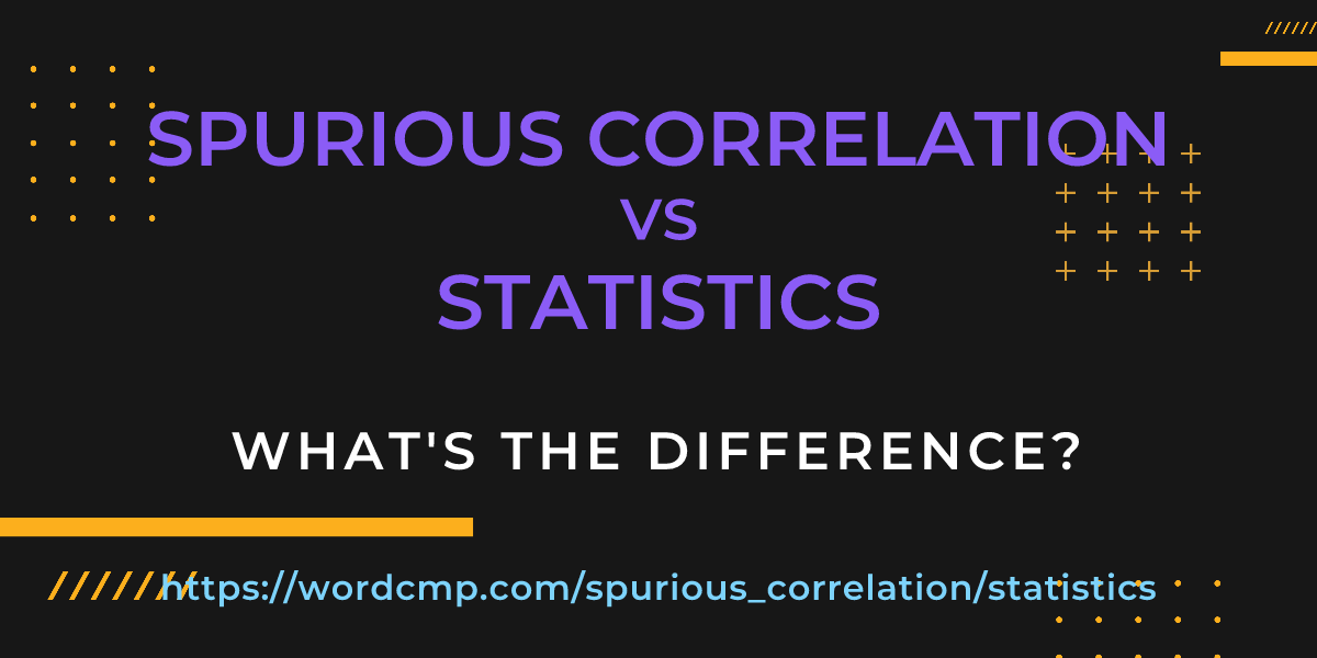 Difference between spurious correlation and statistics