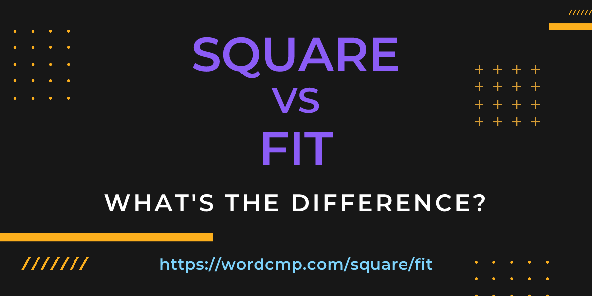 Difference between square and fit