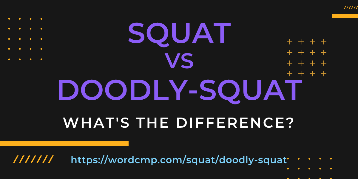 Difference between squat and doodly-squat