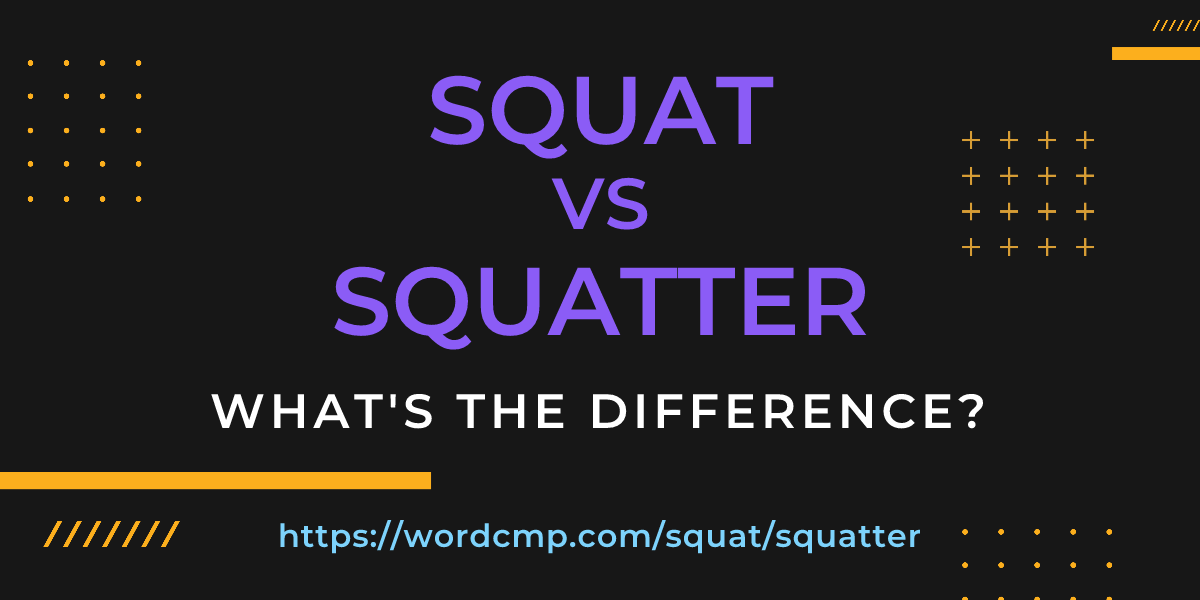 Difference between squat and squatter