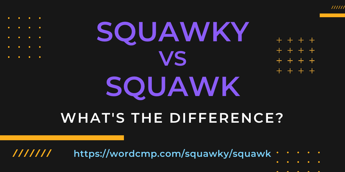 Difference between squawky and squawk