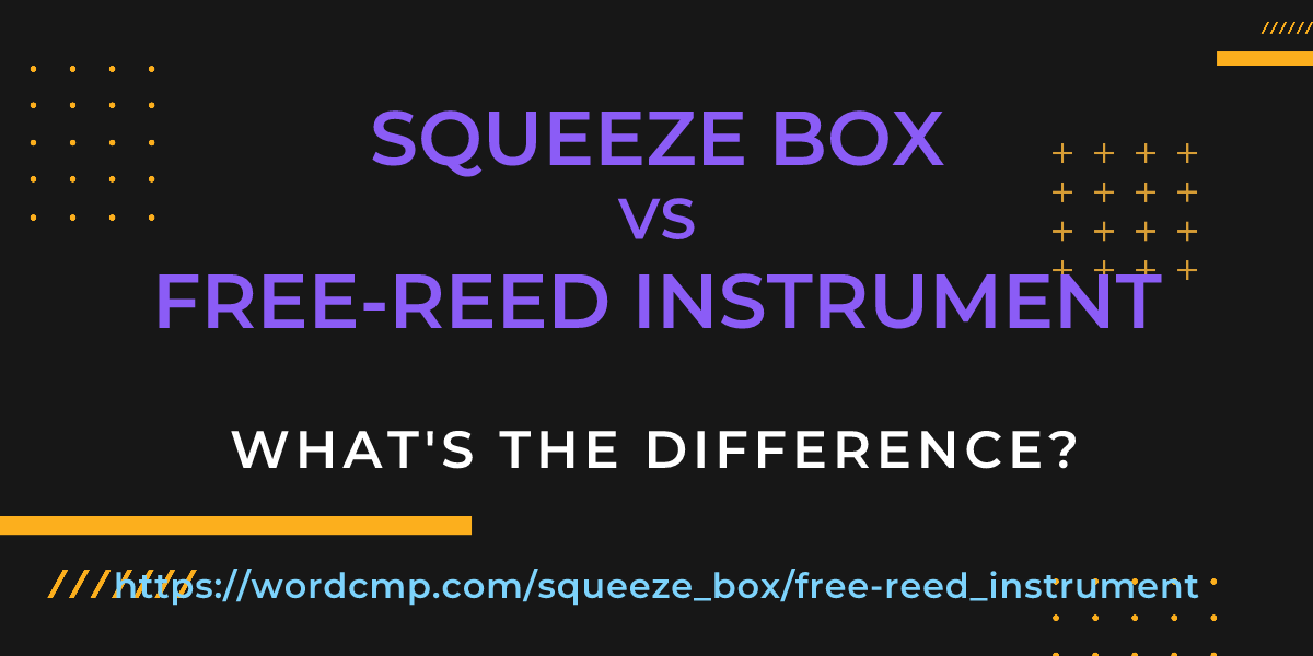 Difference between squeeze box and free-reed instrument