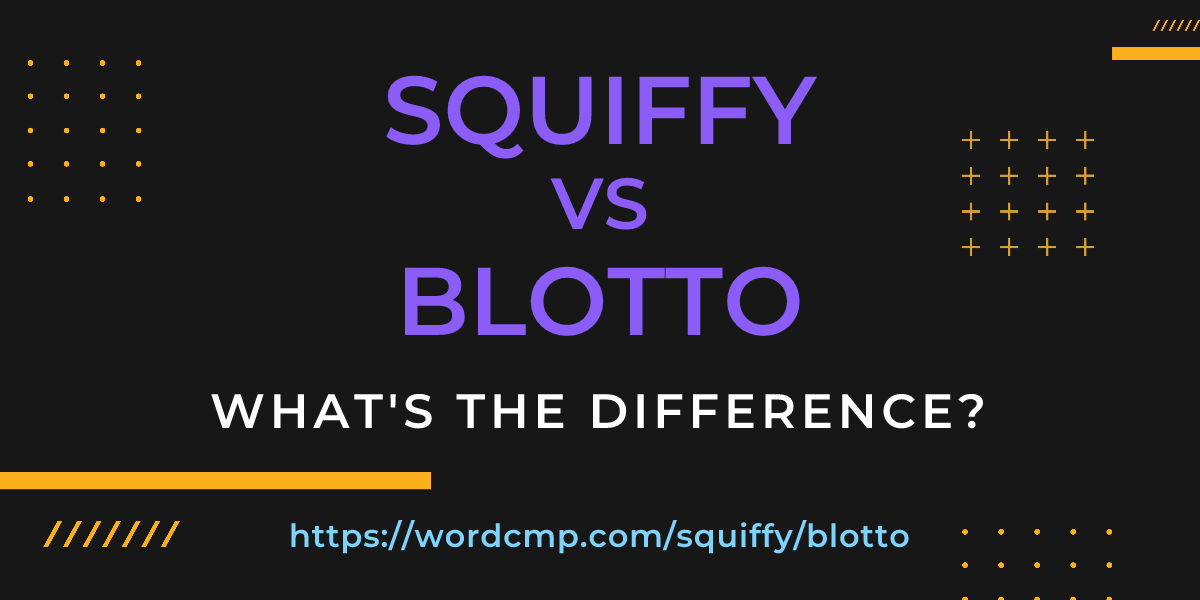 Difference between squiffy and blotto