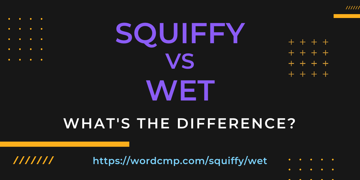 Difference between squiffy and wet