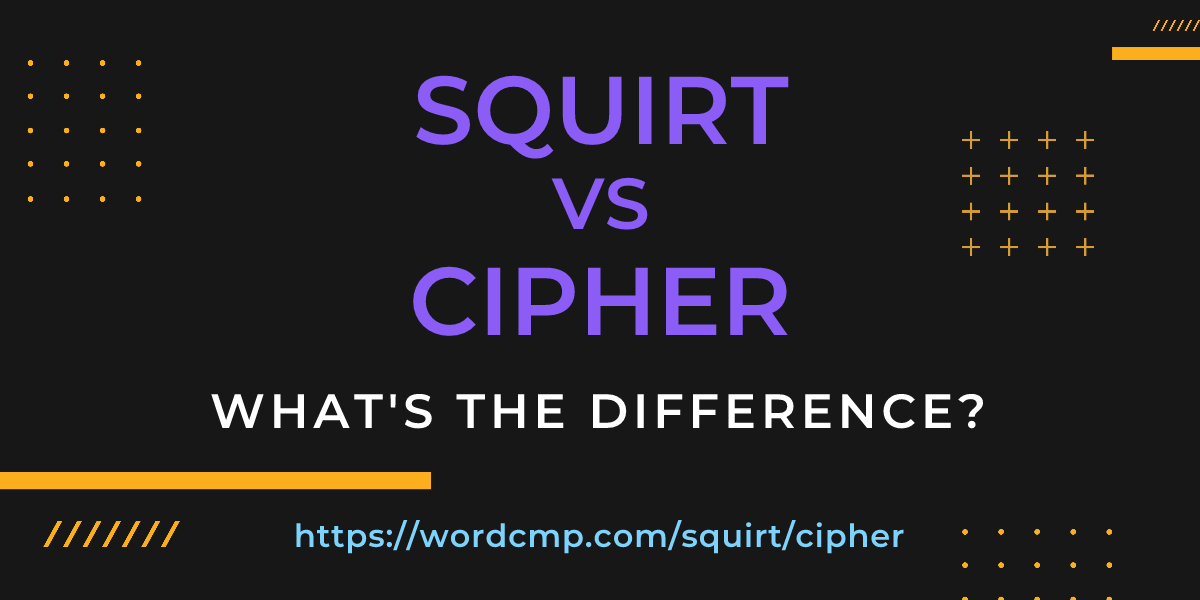 Difference between squirt and cipher