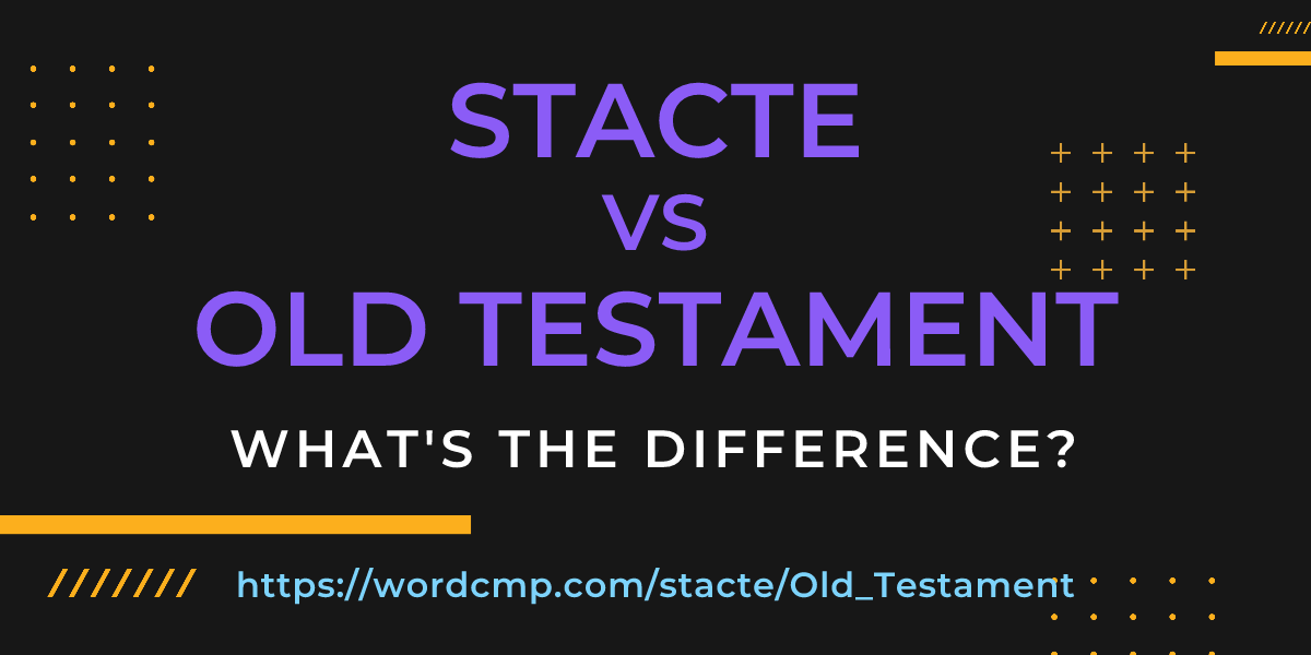 Difference between stacte and Old Testament