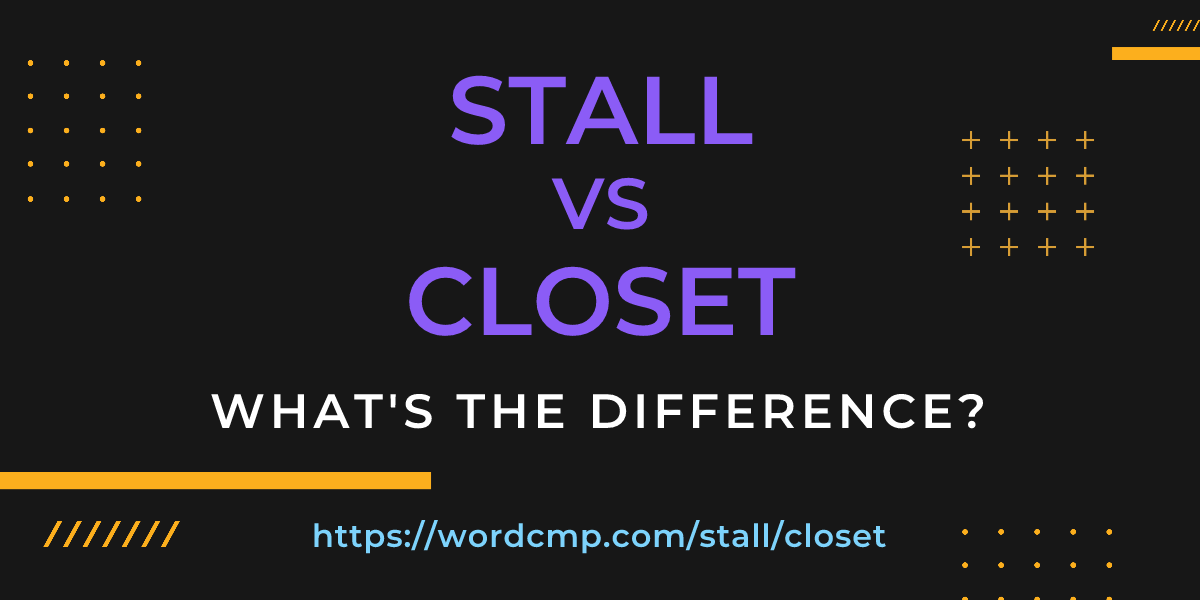 Difference between stall and closet