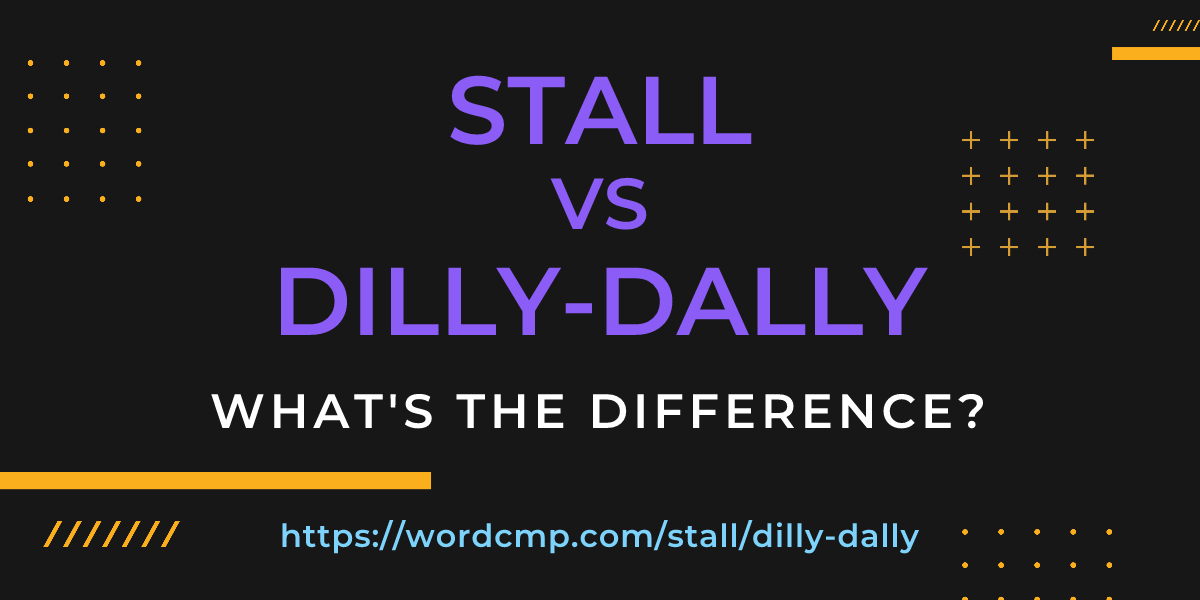 Difference between stall and dilly-dally