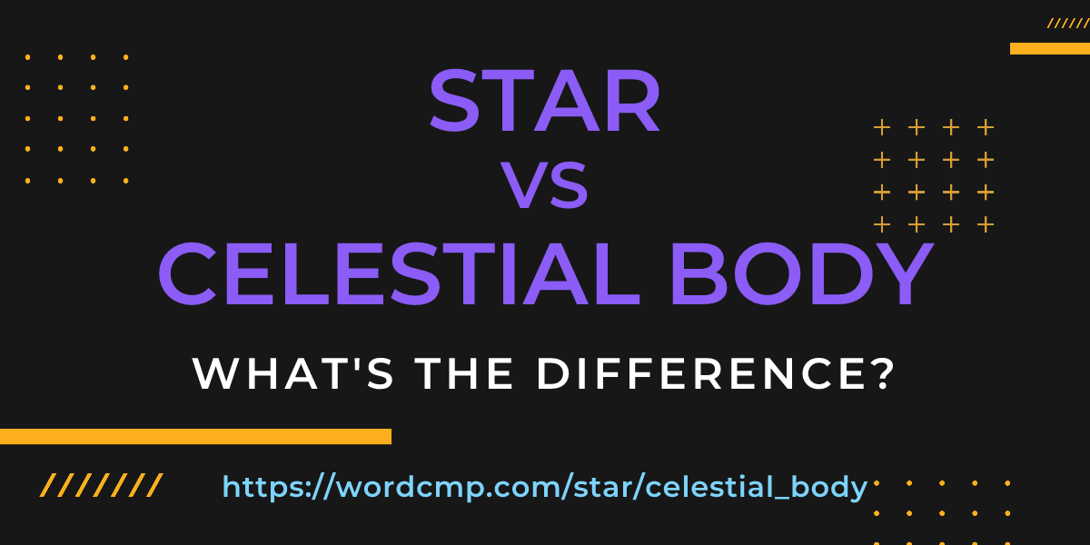 Difference between star and celestial body