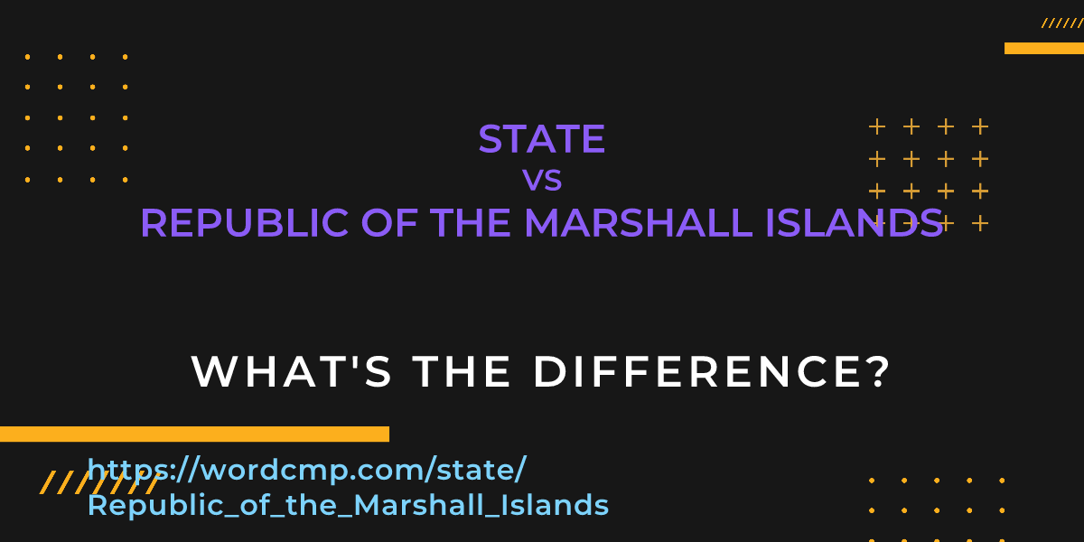 Difference between state and Republic of the Marshall Islands