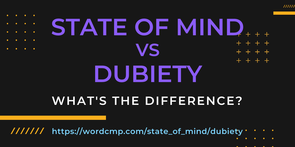 Difference between state of mind and dubiety