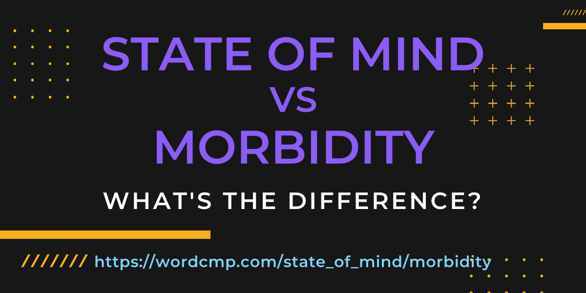 Difference between state of mind and morbidity