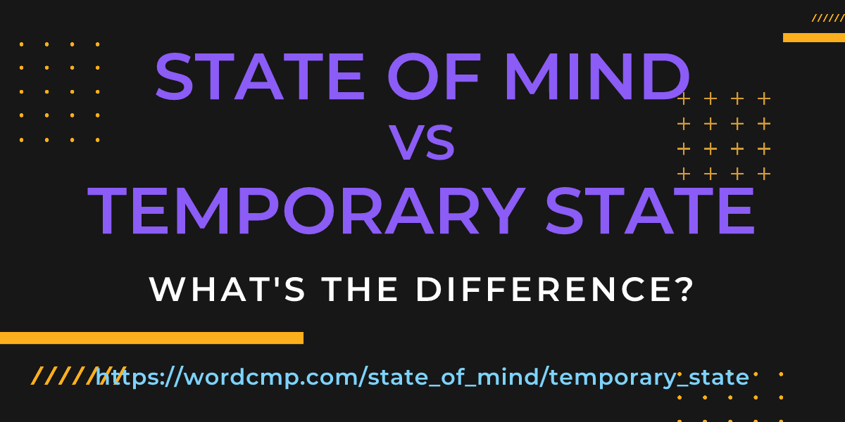 Difference between state of mind and temporary state
