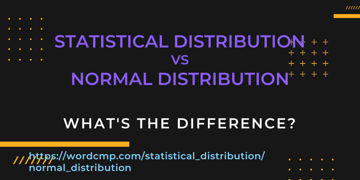 Difference between statistical distribution and normal distribution