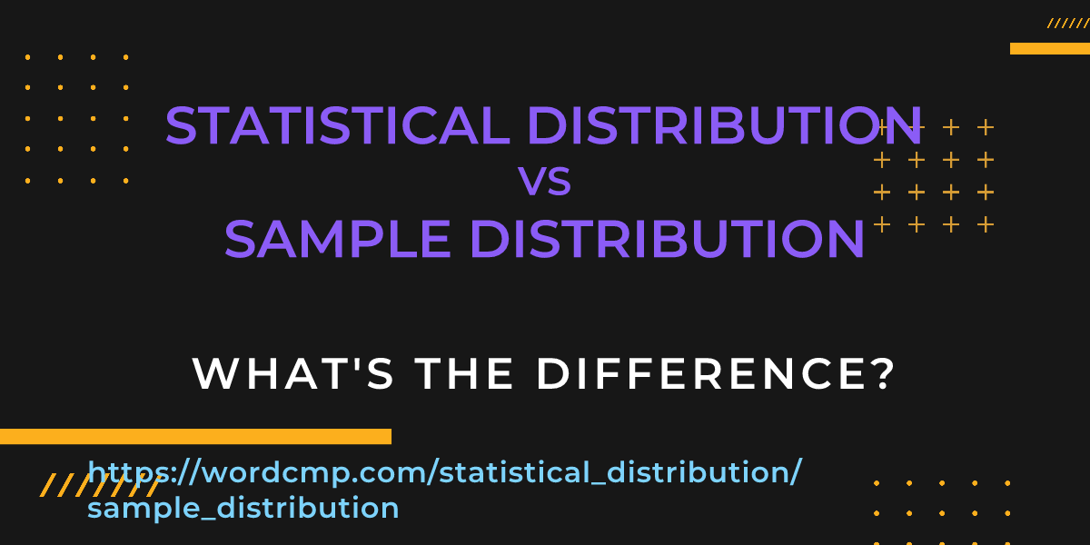 Difference between statistical distribution and sample distribution