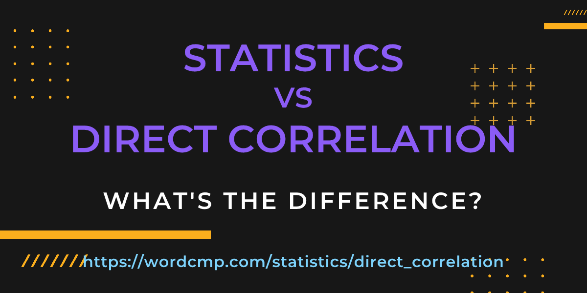 Difference between statistics and direct correlation