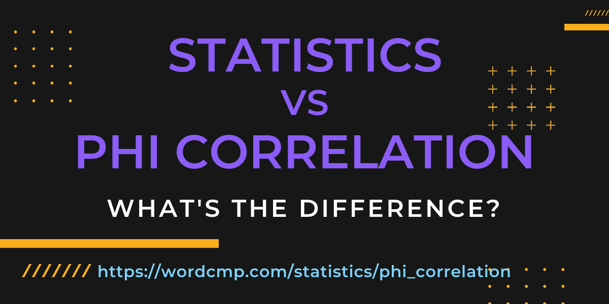 Difference between statistics and phi correlation