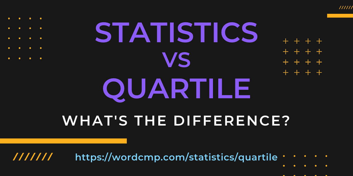Difference between statistics and quartile