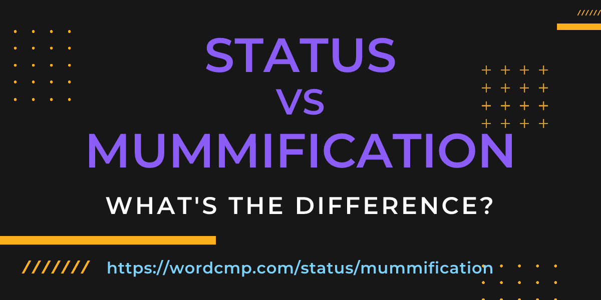 Difference between status and mummification
