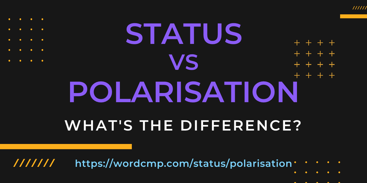 Difference between status and polarisation