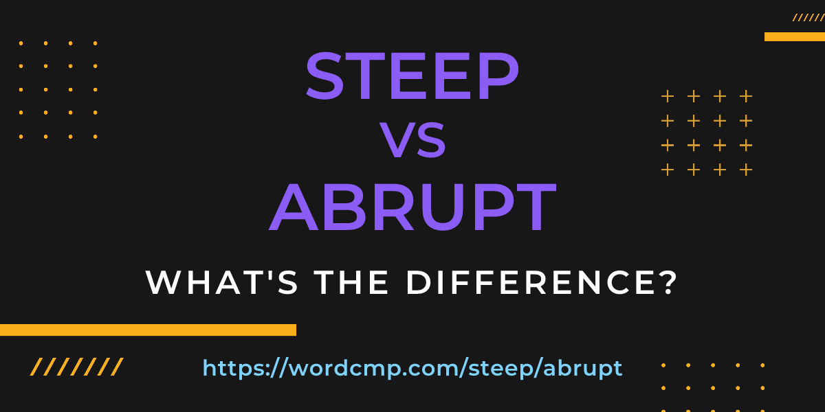 Difference between steep and abrupt