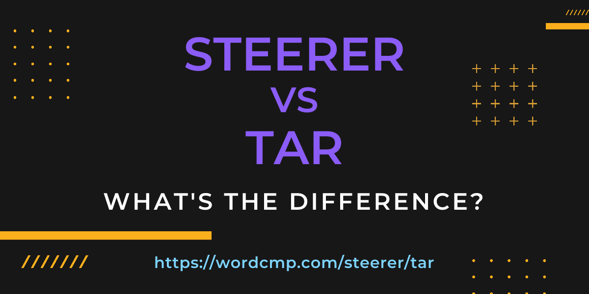 Difference between steerer and tar
