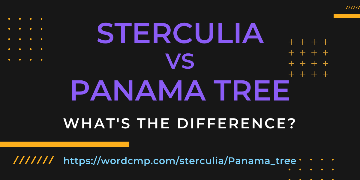 Difference between sterculia and Panama tree