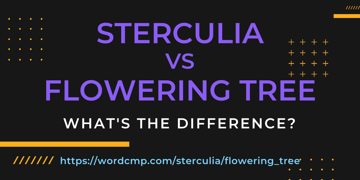 Difference between sterculia and flowering tree